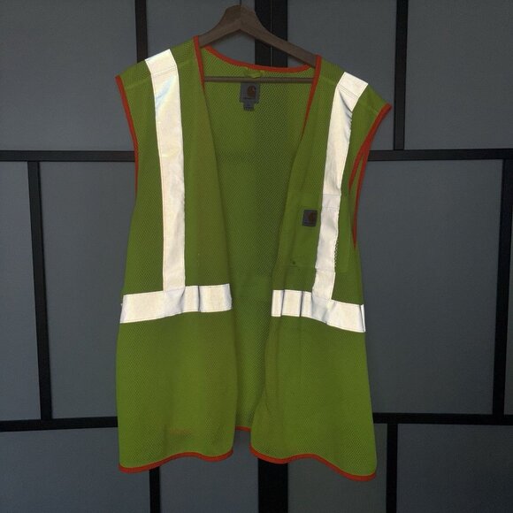 Carhartt Safety Vest Class High Visibility Reflective Size 4XL Work Construction - Picture 4 of 13